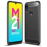 Bracevor Back Cover for Samsung Galaxy M21 2021 Edition (Black) | Brushed Texture | Rugged Armor Cover