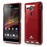 Bracevor Mercury Jelly Glitter TPU Gel Case for Sony Xperia SP (Red)