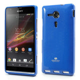 Mercury Jelly Glitter TPU Gel Case for Sony Xperia SP (Blue)