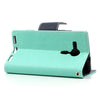 Mercury Goospery Fancy Diary Leather Case Cover for Sony Xperia SP - Dark Blue/Cyan