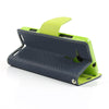 Mercury Goospery Fancy Diary Leather Case Cover for Sony Xperia SP - Green / Blue