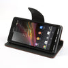 Mercury Goospery Fancy Diary Leather Case Cover for Sony Xperia SP - Brown