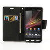 Mercury Goospery Fancy Diary Leather Case Cover for Sony Xperia SP - Brown