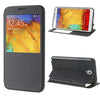 Bracevor Brushed Leather Flip Cover for Samsung Galaxy Note 3 Neo - Black1