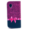 Bracevor Rose Bowknot Wallet Leather Flip Case for LG Google Nexus 5