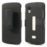 Holster Combo with Kick Stand Hard Case for LG Nexus 5 - Black