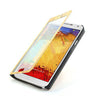 Bracevor Touch Full Screen View Wood pattern Leather Stand Case for Samsung Galaxy Note 3 - Yellow5