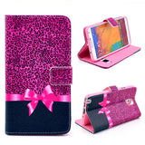 Rose Bowknot Wallet Leather Flip Case for Samsung Galaxy Note 3