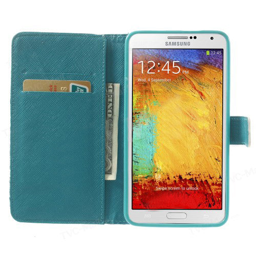 Bracevor Eiffel Tower Design Wallet Leather Flip Case for Samsung Galaxy Note 3