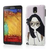 Pretty Girl with 3D glasses Designer Back Case for Samsung Galaxy Note 3 N9000 N9005