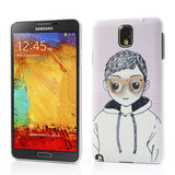 Charming Boy with 3D glasses Hard Back Case for Samsung Galaxy Note 3 N9000 N9005