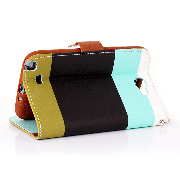 Bracevor Multi-color design Samsung Galaxy Note 2 N7100 Wallet Leather Case