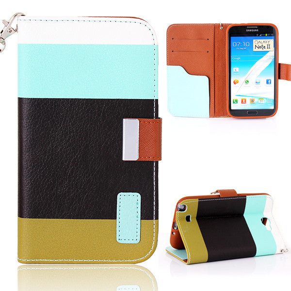 Bracevor Multi-color design Samsung Galaxy Note 2 N7100 Wallet Leather Case