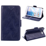Executive Leather Wallet Case for Samsung Galaxy Note 2 - Navy Blue