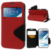 Roar Diary View Window Samsung Galaxy Note 2 N7100 Wallet Leather Case - Red