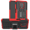 Bracevor Shockproof Xiaomi Redmi Note 9 Pro | Note 9 Pro Max | Poco M2 Pro Hybrid Kickstand Back Case Defender Cover - Red