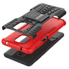 Bracevor Shockproof Xiaomi Redmi Note 9 Pro | Note 9 Pro Max | Poco M2 Pro Hybrid Kickstand Back Case Defender Cover - Red