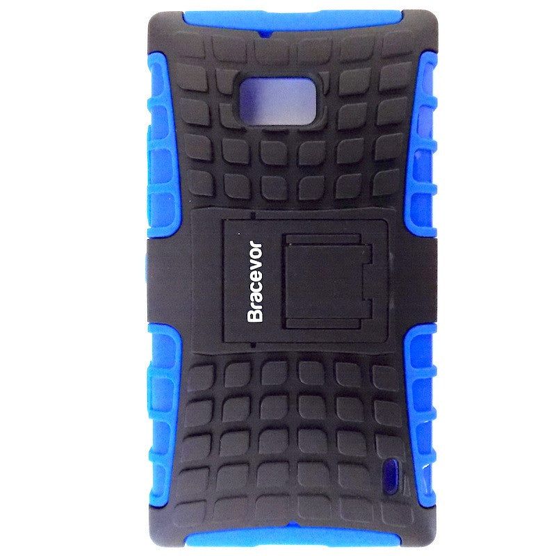Bracevor Rugged Armor Hybrid Kickstand Case Cover for Nokia Lumia 929 930 - Blue