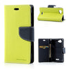 Bracevor Mercury Goospery Leather Case for Sony Xperia L - Dark Green/Blue 1