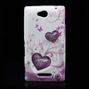 Bracevor Elegant Heart design hard back case cover for Sony Xperia C S39h