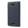 Bracevor Mercury Goospery Fancy Diary Leather Case Cover for Sony Xperia C C2305 S39h - Green/Dark Blue