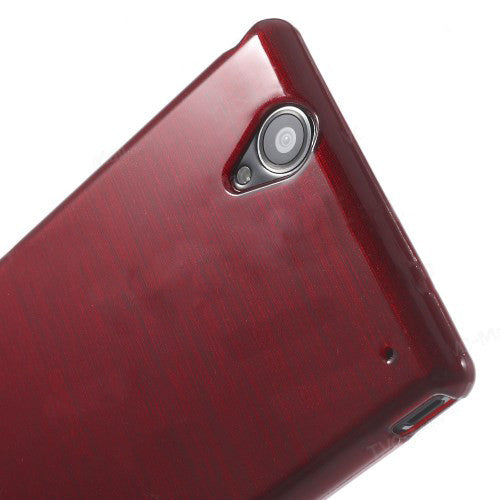Bracevor Brushed TPU Gel Back Case Cover for Sony Xperia T2 Ultra (Red)