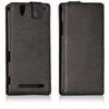 Bracevor Vertical Leather Flip Case Cover for Sony Xperia T2 Ultra - Black