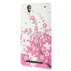 Bracevor Cherry Blossom Design Wallet Leather Flip Case Cover for Sony Xperia T2 Ultra