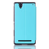 Bracevor Window View Smart Flip Case Cover for Sony Xperia T2 Ultra - Light Blue
