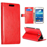 Stylish Leather Wallet Case for Samsung Galaxy Grand Duos - Red