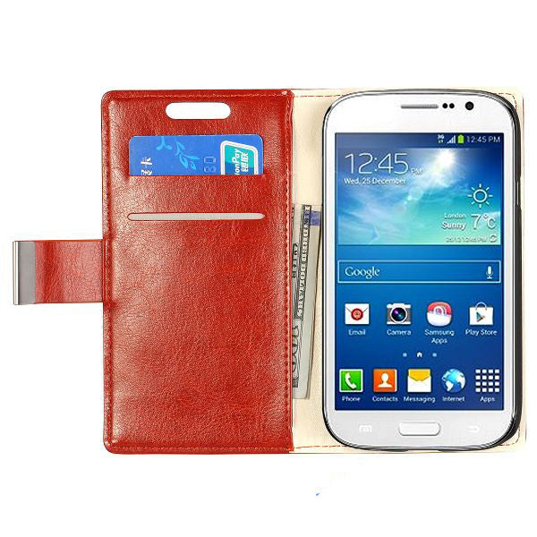 Bracevor Stylish Leather Wallet Case Cover for Samsung Galaxy Grand Duos i9082