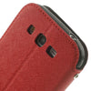 Bracevor Roar Window View Samsung Galaxy Grand Duos Wallet Leather Case - Red