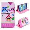 Bracevor Trendy Owls Design Wallet Leather Flip Case for Samsung Galaxy S3 I9300