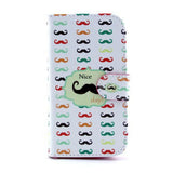 Trendy Moustache Design Wallet Leather Flip Case for Samsung Galaxy S3 I9300