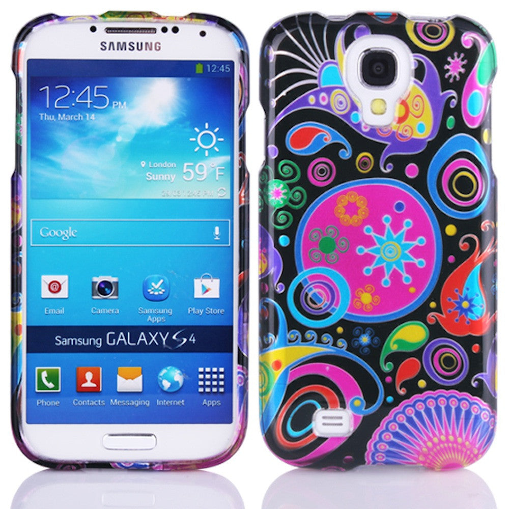 Bracevor Ethnic Flowers Design Hard Back Case Cover for Samsung Galaxy S4 I9500 1