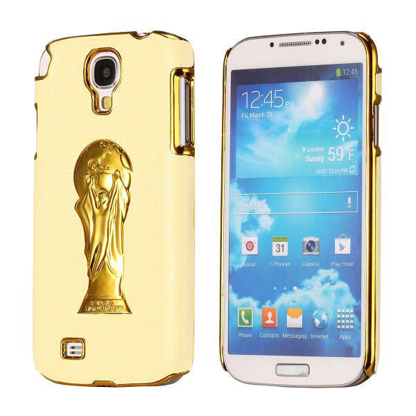 Brazil Soccer World Cup Commemorative Edition PC Hard case for Samsung Galaxy S4 I9500 (Light Yellow)