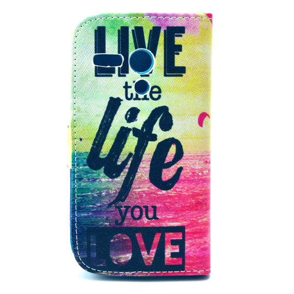 Bracevor Live the Life you Love Design Wallet Leather Flip case Cover for Motorola Moto G XT1032 XT1033 