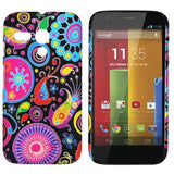 Flower Circles Design hard back case cover for Motorola Moto G