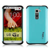 Turquoise Blue Super Hybrid 2 in 1 Back Case for LG G2