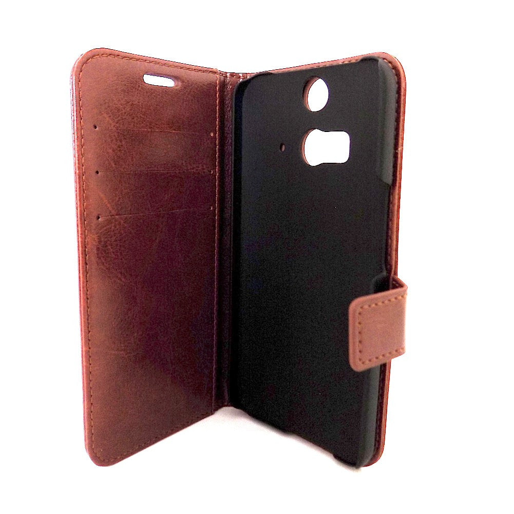 Bracevor HTC Butterfly 2 Wallet Leather Case Cover Brown