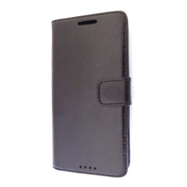 Bracevor Deluxe Black Wallet Leather Case Cover for HTC One M7 - Black 2