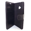 Bracevor Deluxe Black Wallet Leather Case Cover for HTC One M7 - Black 3