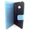 Bracevor Blue Wallet Leather Case Cover for HTC One M7 3