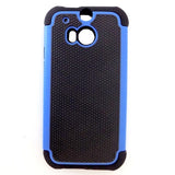 Triple Layer Defender Back Case for HTC One M8 - Blue