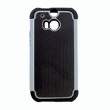 Triple Layer Defender Back Case for HTC One M8 - Grey