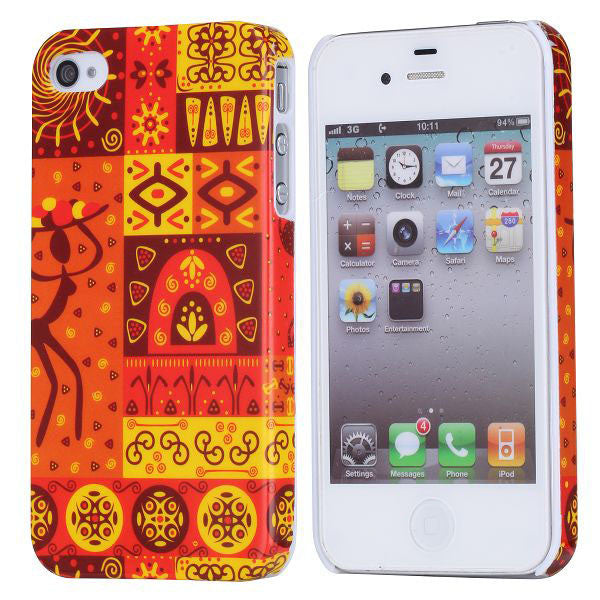Mural Design Hard Back Case Cover for Apple iPhone 4 4s - Tribal