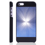 Glittering Swirl Design Hard Back case for Apple iPhone 5 5s Black Blue