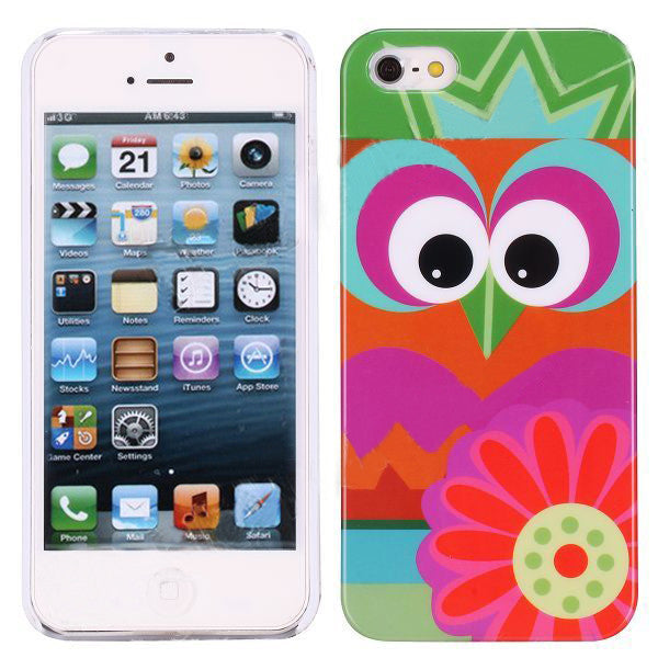 Super Cute Owl Design 501 Hard Back Case Cover for Apple iPhone 5 5s