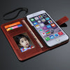 iPhone 6 Plus/6s Plus Wallet Leather Flip Case Cover - Executive Brown