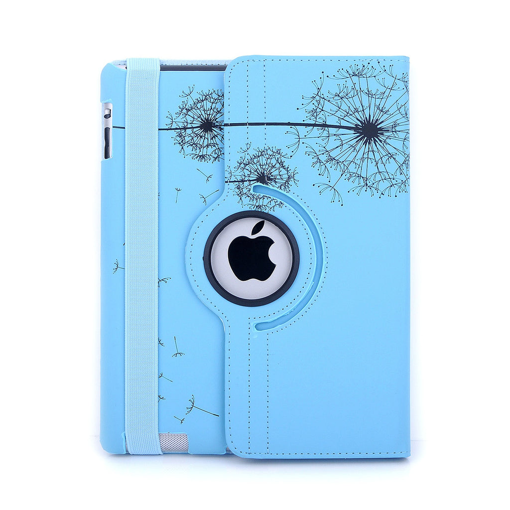 Bracevor Trendy Smart Leather Rotating Stand Case Cover for Apple iPad 2 3 4 - Blue